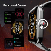 Load image into Gallery viewer, boAt Wave Fury with 1.83'' HD Display, Bluetooth Calling & Functional Crown Smartwatch (Active Black Strap, Free Size)
