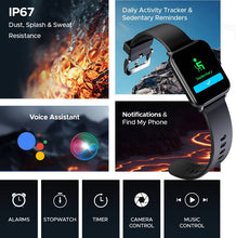 Load image into Gallery viewer, boAt Wave Fury with 1.83'' HD Display, Bluetooth Calling & Functional Crown Smartwatch (Active Black Strap, Free Size)