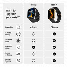 Load image into Gallery viewer, Noise Colorfit Icon 2 1.8'' Display with Bluetooth Calling, AI Voice Assistant Smartwatch (Jet Black Strap, Regular)#JustHere