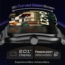 Load image into Gallery viewer, Boult Trail Pro 2.01'' 3D Curved Display + AMOLED, 600 Nits, 250+ Watch Faces, IP68 Smartwatch (Jet Black Strap, Free Size)