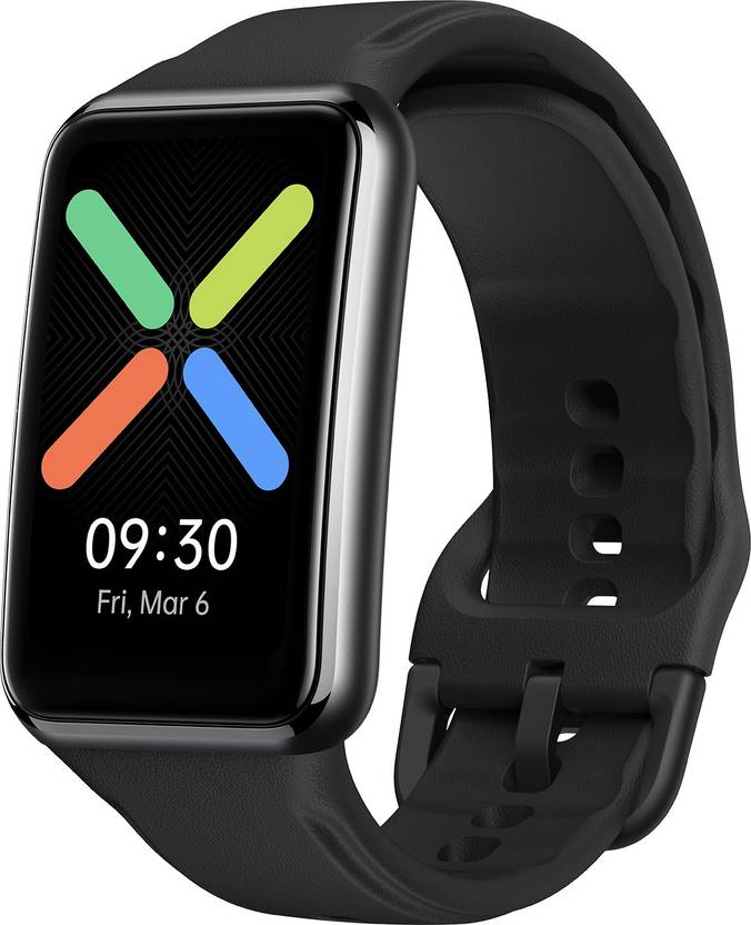 OPPO Watch Free Smartwatch  (Black Strap, Free Size)#JustHere