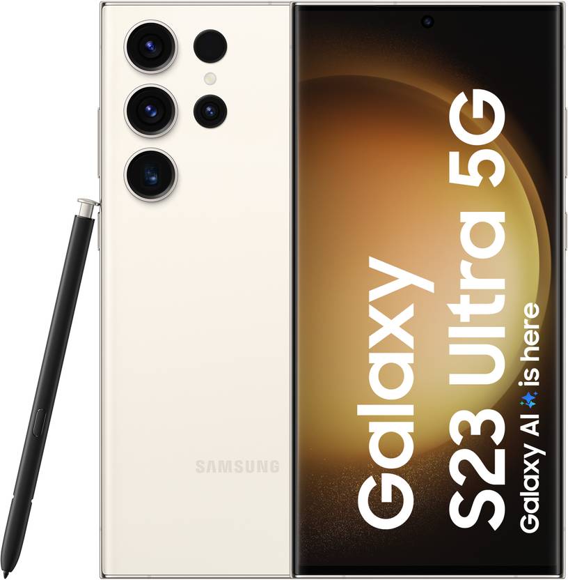 Samsung Galaxy S23 Ultra 5G (Cream, 256 GB)  (12 GB RAM)#JustHere