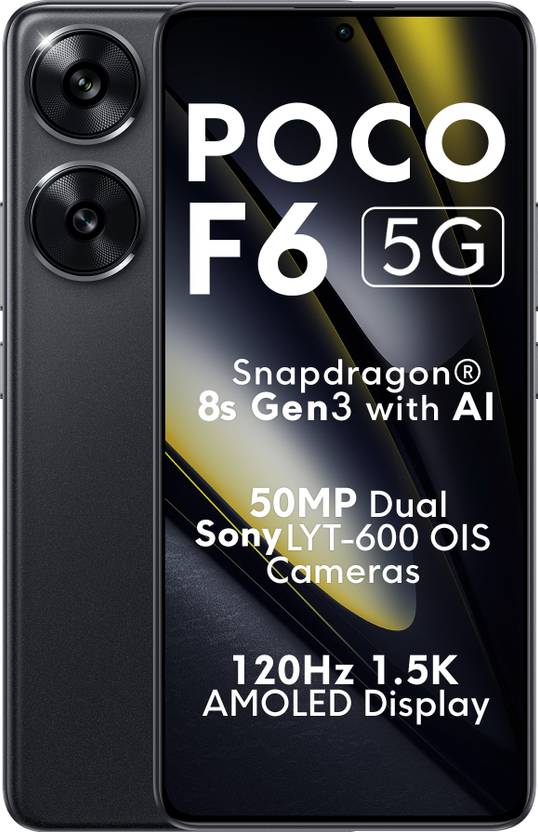 POCO F6 5G (Black, 256 GB)  (8 GB RAM)