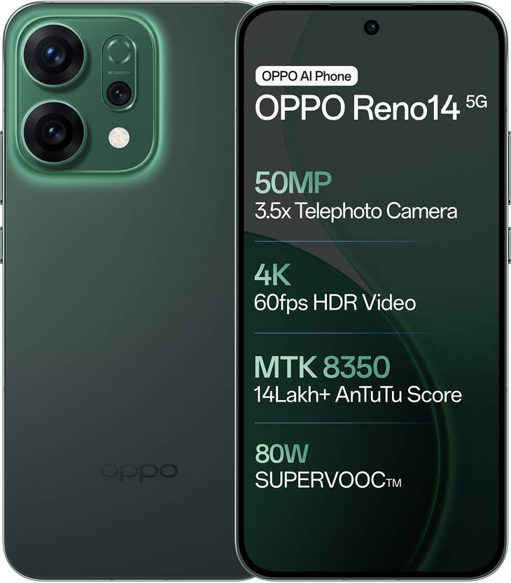 OPPO Reno14 5G (Forest Green, 256 GB)  (8 GB RAM)